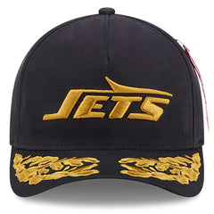 New York Jets New Era x Alpha Industries A-Frame 9FORTY Adjustable Hat - Black sale