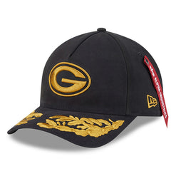 Green Bay Packers New Era x Alpha Industries A-Frame 9FORTY Adjustable Hat - Black online