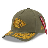 Kansas City Chiefs New Era x Alpha Industries A-Frame 9FORTY Adjustable Hat - Olive online