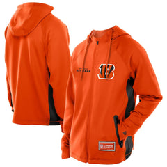 Cincinnati Bengals New Era Combine Authentic Raglan Scuba Full-Zip Hoodie - Orange on sale