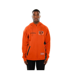 Cincinnati Bengals New Era Combine Authentic Raglan Scuba Full-Zip Hoodie - Orange on sale