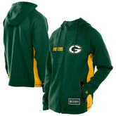 Green Bay Packers New Era Combine Authentic Raglan Scuba Full-Zip Hoodie - Green on sale