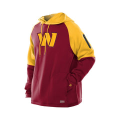Washington Commanders New Era Combine Authentic Color Block Raglan Pullover Hoodie - Burgundy for sale