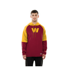 Washington Commanders New Era Combine Authentic Color Block Raglan Pullover Hoodie - Burgundy for sale