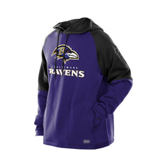 Baltimore Ravens New Era Combine Authentic Color Block Raglan Pullover Hoodie - Purple on sale