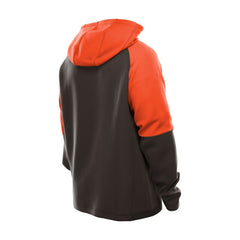 Cleveland Browns New Era Combine Authentic Color Block Raglan Pullover Hoodie - Brown sale