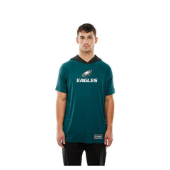 Philadelphia Eagles New Era Combine Authentic Hooded Raglan Short-Sleeve T-Shirt - Midnight Green for sale