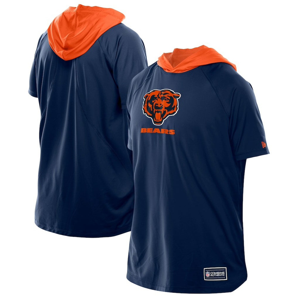 Chicago Bears New Era Combine Authentic Hooded Raglan Short-Sleeve T-Shirt - Navy online