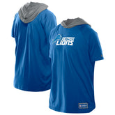 Detroit Lions New Era Combine Authentic Hooded Raglan Short-Sleeve T-Shirt - Blue on sale