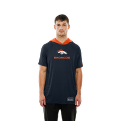 Denver Broncos New Era Combine Authentic Hooded Raglan Short-Sleeve T-Shirt - Navy on sale