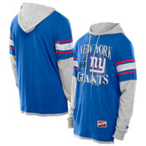 New York Giants New Era Twofer Layered Long Sleeve Hoodie T-Shirt - Royal on sale