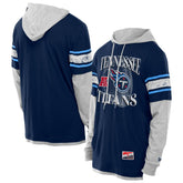 Tennessee Titans New Era Twofer Layered Long Sleeve Hoodie T-Shirt - Navy for sale