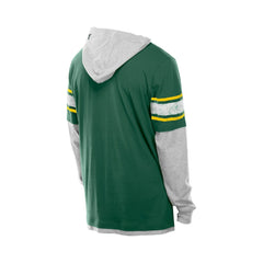 Green Bay Packers New Era Twofer Layered Long Sleeve Hoodie T-Shirt - Green for sale