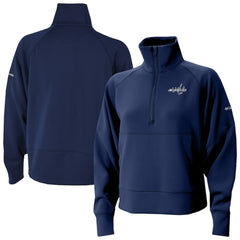 Washington Capitals Columbia Women's Wickhams Hills Raglan Omni-Wick Half-Zip Pullover - Navy Pullover
