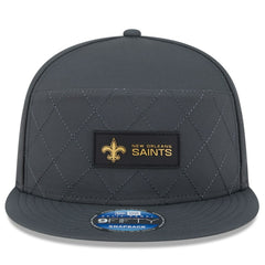 New Orleans Saints New Era 2025 Sideline Cold Weather Split Panel 9FIFTY Snapback Hat - Charcoal discount