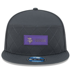 Minnesota Vikings New Era 2025 Sideline Cold Weather Split Panel 9FIFTY Snapback Hat - Charcoal sale