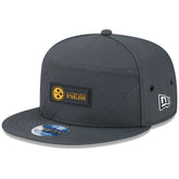 Pittsburgh Steelers New Era 2025 Sideline Cold Weather Split Panel 9FIFTY Snapback Hat - Charcoal for sale