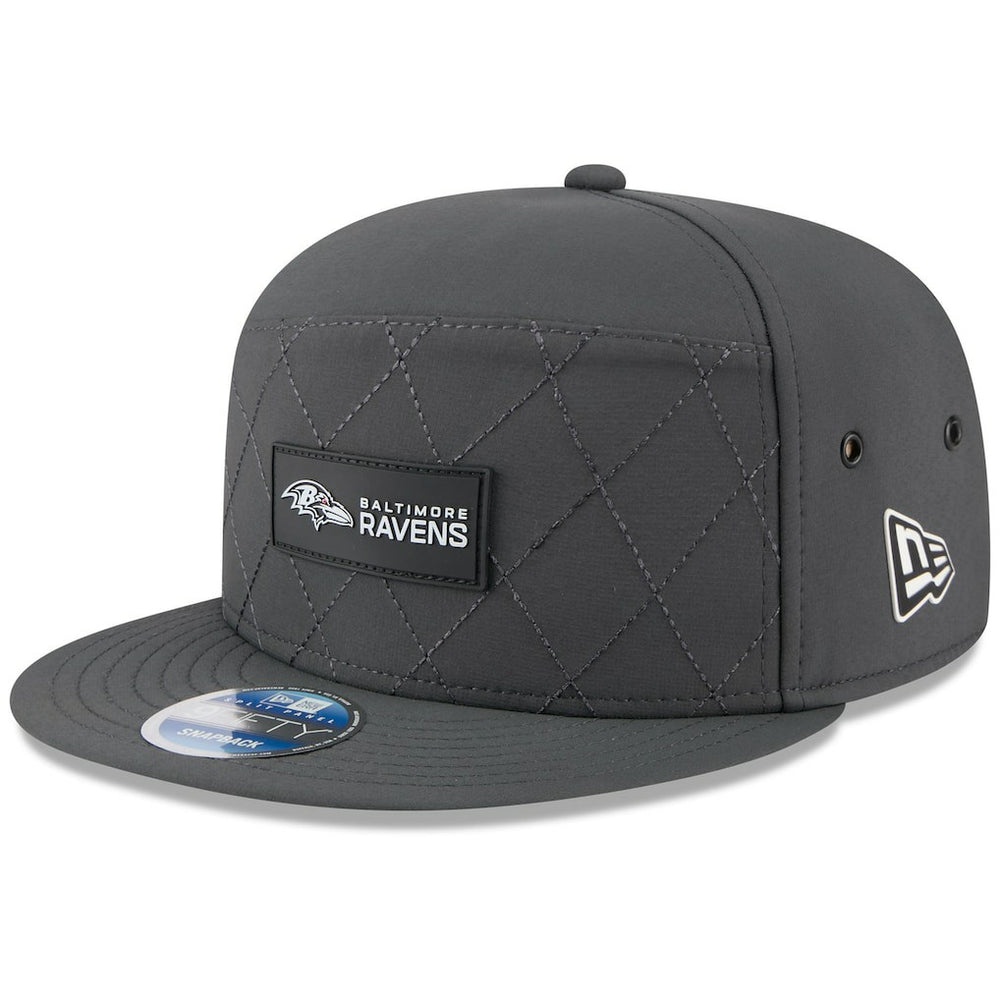 Baltimore Ravens New Era 2025 Sideline Cold Weather Split Panel 9FIFTY Snapback Hat - Charcoal sale