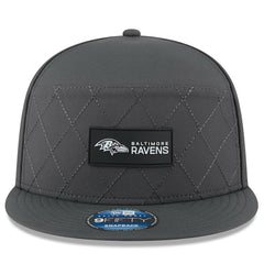 Baltimore Ravens New Era 2025 Sideline Cold Weather Split Panel 9FIFTY Snapback Hat - Charcoal sale