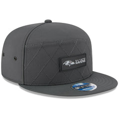 Baltimore Ravens New Era 2025 Sideline Cold Weather Split Panel 9FIFTY Snapback Hat - Charcoal sale
