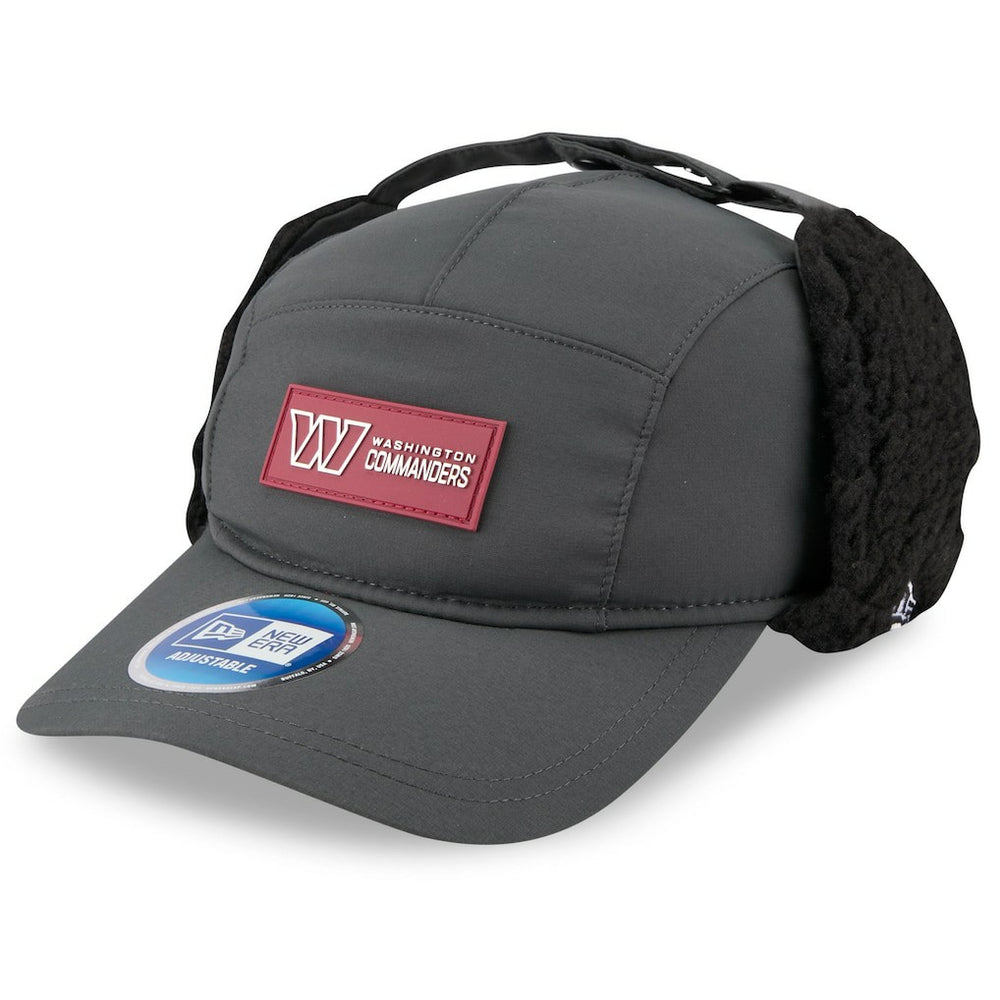 Washington Commanders New Era 2025 Sideline Cold Weather Runner Dog Ear Adjustable Hat - Charcoal cheap