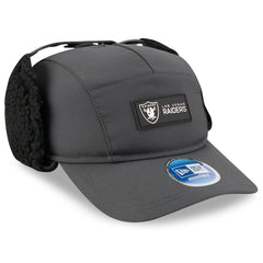 Las Vegas Raiders New Era 2025 Sideline Cold Weather Runner Dog Ear Adjustable Hat - Charcoal cheap