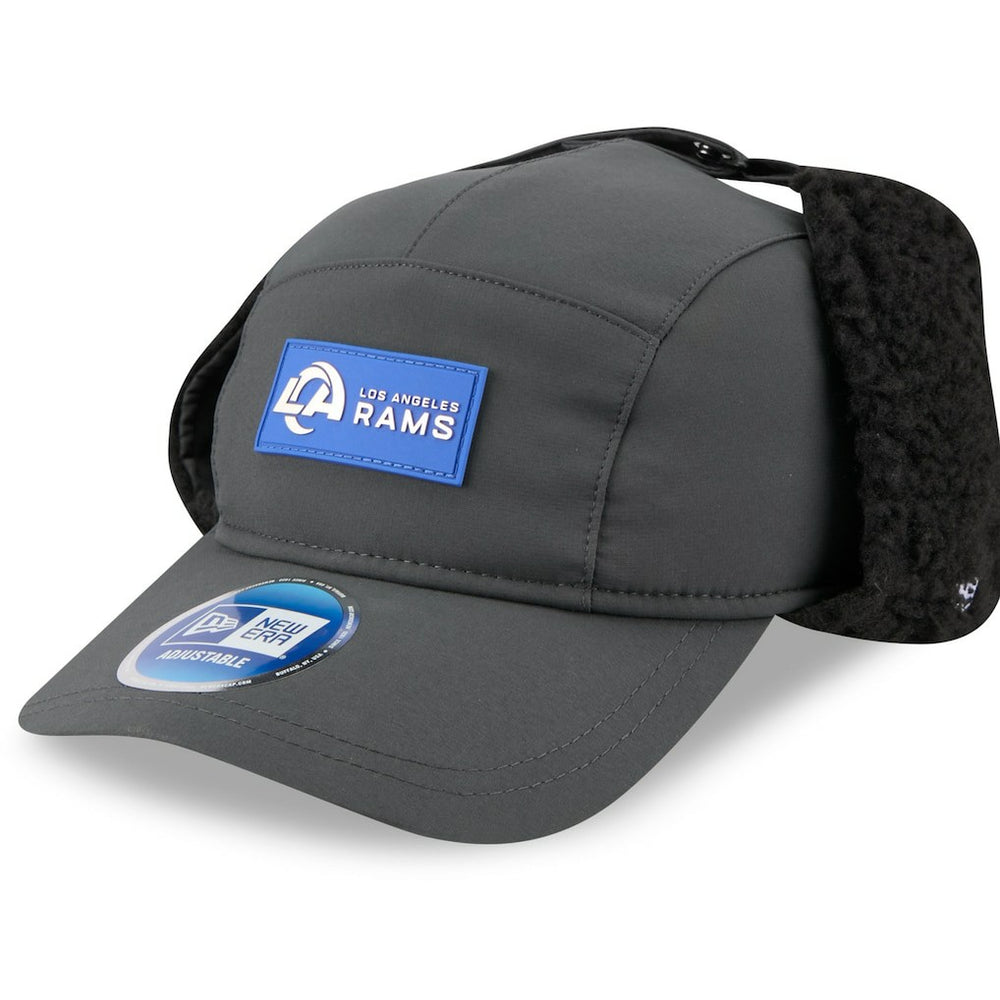 Los Angeles Rams New Era 2025 Sideline Cold Weather Runner Dog Ear Adjustable Hat - Charcoal discount