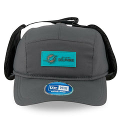 Miami Dolphins New Era 2025 Sideline Cold Weather Runner Dog Ear Adjustable Hat - Charcoal online