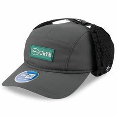 New York Jets New Era 2025 Sideline Cold Weather Runner Dog Ear Adjustable Hat - Charcoal discount