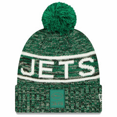 New York Jets New Era 2025 Sideline Cold Weather Cuffed Knit Hat with Pom - Green sale
