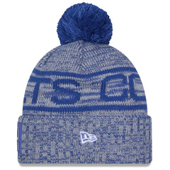 Indianapolis Colts New Era 2025 Sideline Cold Weather Cuffed Knit Hat with Pom - Royal for sale