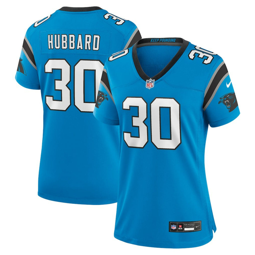 Chuba Hubbard Carolina Panthers Women's Alternate Game Jersey - Blue on sale