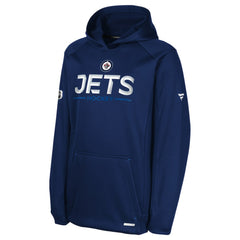 Winnipeg Jets Fanatics Youth Authentic Pro Rink Raglan Hoodie - Navy Hoodies