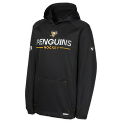 Pittsburgh Penguins Fanatics Youth Authentic Pro Rink Raglan Hoodie - Black Hoodies
