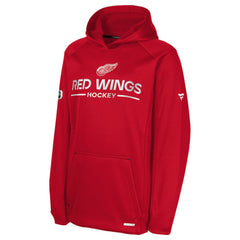 Detroit Red Wings Fanatics Youth Authentic Pro Rink Raglan Hoodie - Red Hoodies