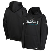 San Jose Sharks Fanatics Youth Authentic Pro Rink Raglan Hoodie - Black Hoodies