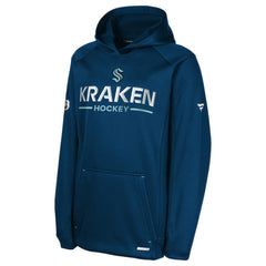 Seattle Kraken Fanatics Youth Authentic Pro Rink Raglan Hoodie - Deep Sea Blue Hoodies