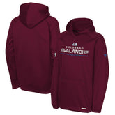 Colorado Avalanche Fanatics Youth Authentic Pro Rink Raglan Hoodie - Burgundy Hoodies