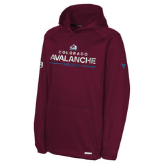 Colorado Avalanche Fanatics Youth Authentic Pro Rink Raglan Hoodie - Burgundy Hoodies