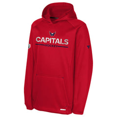 Washington Capitals Fanatics Youth Authentic Pro Rink Raglan Hoodie - Red Hoodies