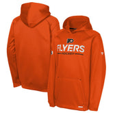 Philadelphia Flyers Fanatics Youth Authentic Pro Rink Raglan Hoodie - Orange Hoodies