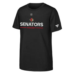 Ottawa Senators Fanatics Youth Authentic Pro Wordmark T-Shirt - Black T-shirts