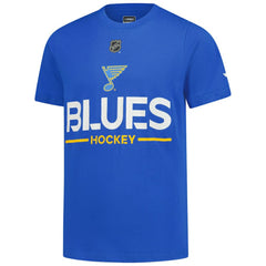 St. Louis Blues Fanatics Youth Authentic Pro Wordmark T-Shirt - Blue T-shirts