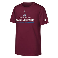 Colorado Avalanche Fanatics Youth Authentic Pro Wordmark T-Shirt - Burgundy T-shirts