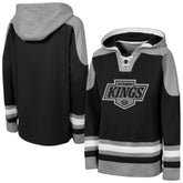 Los Angeles Kings Outerstuff Youth Ageless Must Have Home V-Neck Hoodie - Black Hoodies