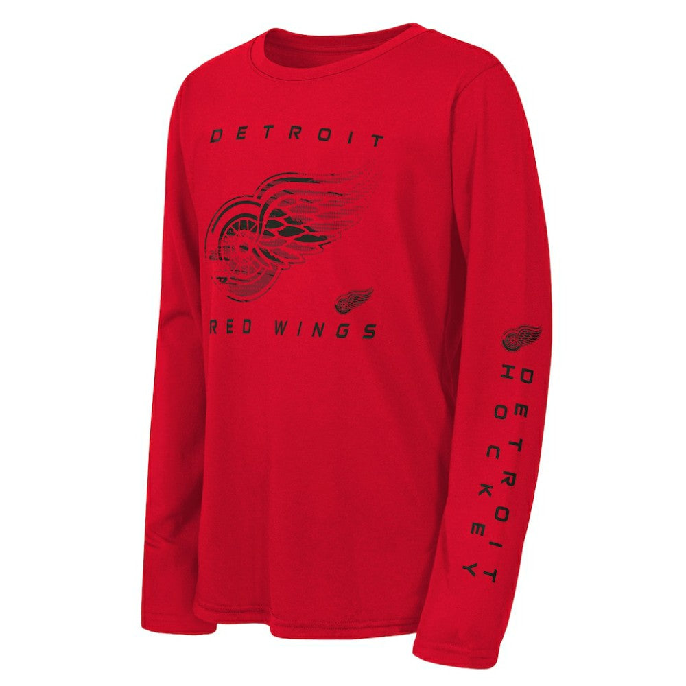 Detroit Red Wings Outerstuff Youth Seize the Win Long Sleeve T-Shirt - Red T-shirts