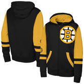 Boston Bruins Outerstuff Youth Face Off Full-Zip Hoodie - Black Hoodies