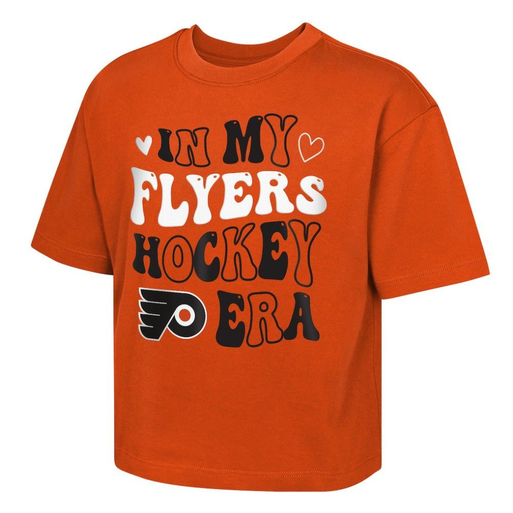 Philadelphia Flyers Outerstuff Girls Youth In My Era Boxy T-Shirt - Orange T-shirts
