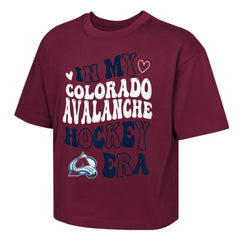 Colorado Avalanche Outerstuff Girls Youth In My Era Boxy T-Shirt - Burgundy T-shirts