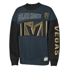 Vegas Golden Knights Outerstuff Youth Impact Player Sweatshirt - Steel/Black Sweatshirts